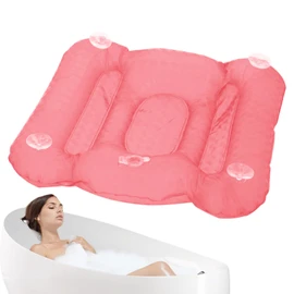 Bath Cushion, Inflatable Bath Tub Pillow, Ergonomic Anti-Slip Bathing Massage Pad Spa Cushion for Head Neck Back Butt Relaxing
