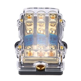 Fuse Box, 24 V 60 A Car Stereo Audio Circuit Fuse Holder Box Block 1 in 3 Ways Ensure Safe Operation of the Circuit, #505
