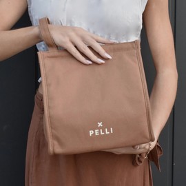 Pelli Big Break Canvas Insulated Lunch Bag, Charcoal Grey