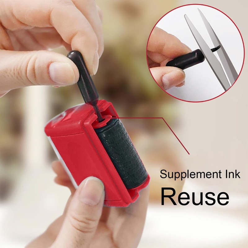 ASIRYVA 12Pcs Ink Refills for Address Blocker Stamp, Ink Refill