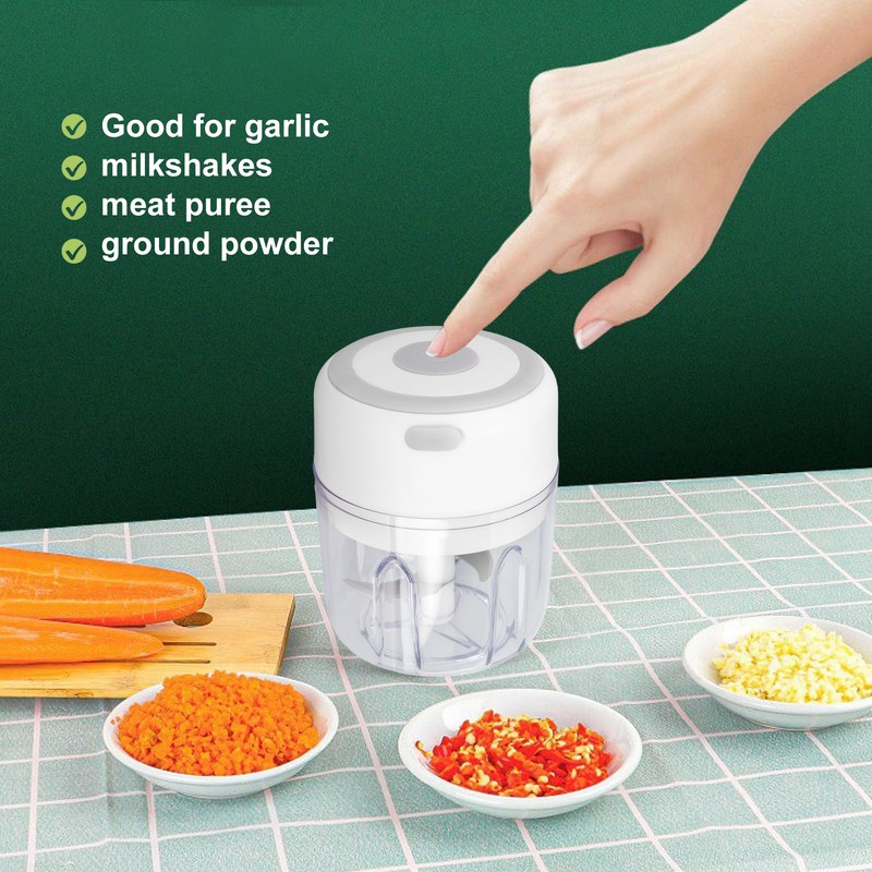 Mini Electric Garlic Chopper Large Capacity Powerful Motor 304 Stainless