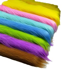 Anevous 1 m x 1.8 m Fur Plush Fabric Faux Fur for Crafts, Long Fur Fur Fluffy Fabric Sold by the Metre, Plush Precut Stripes, Plush Fabric for DIY Sewing Clothing Rugs Christmas Decoration, Light