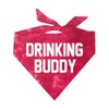 Drinking Buddy Dog Bandana (Red Scrunch, OS 11)