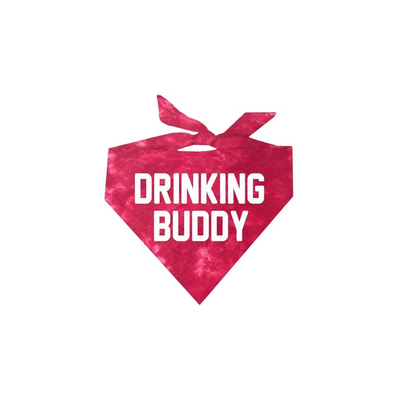 Drinking Buddy Dog Bandana (Red Scrunch, OS 11)