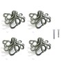 ZTie Set of 4 Octopus Drawer knobs for Coastal Home