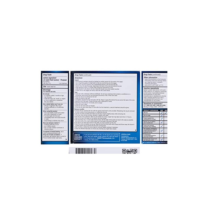 Nix Lice Killing Crème Rinse Family Pack, 2 oz Nix