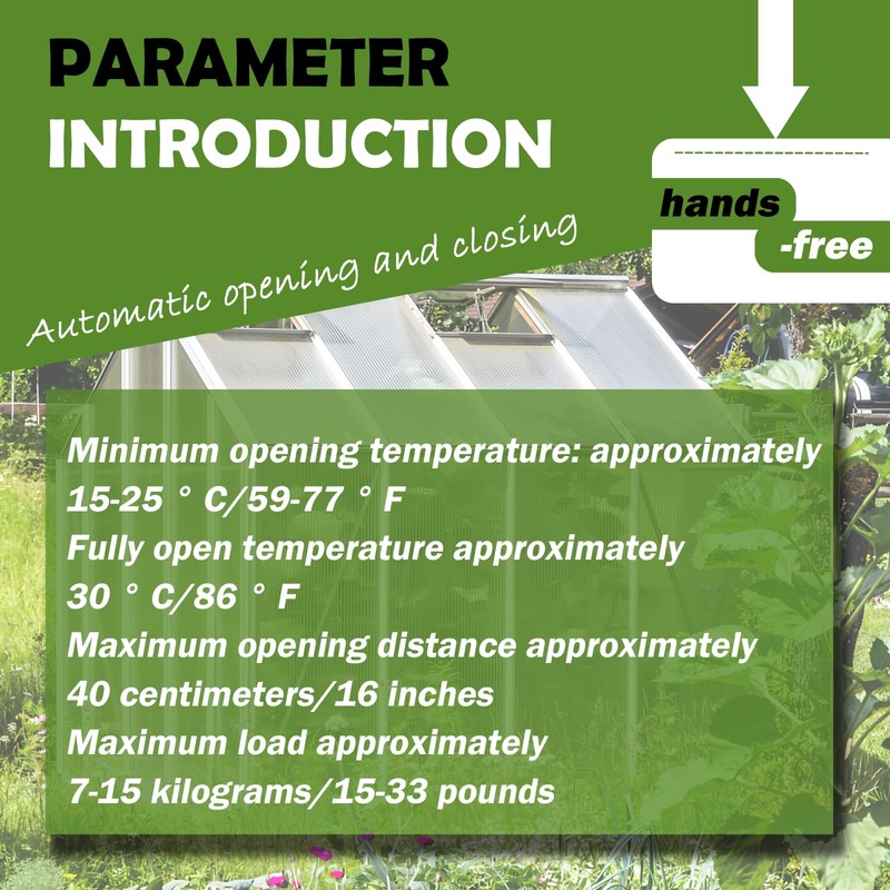 yisanxunshi Greenhouse Automatic Vent Opener (Silver Double Spring1PCS)