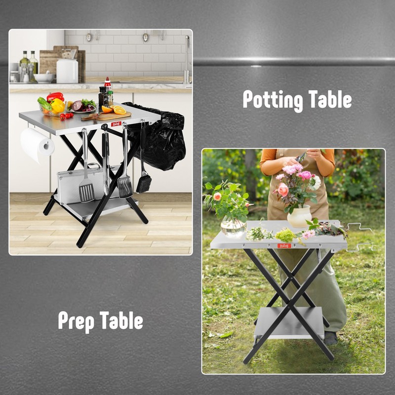 Feasto Outdoor Grill Table, Foldable Pizza Oven Stand & Griddle