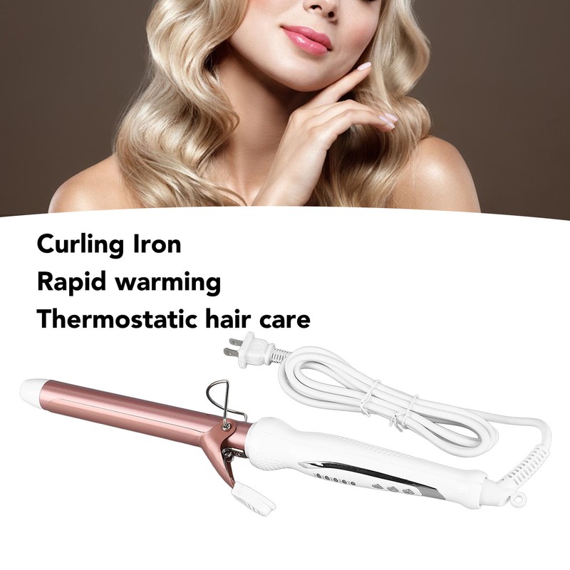 Curling Iron Adjustable Temperature Hair Curler Wand With Ceramic Coating