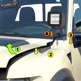 WSAYS Fit 2004-2014 Ford F150/F150 SVT Raptor LED Light Pod Hood Ditch Mounts Brackets