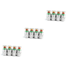 Vaguelly 12pcs Tire Pressure Warning Caps Easy Install Color Indicator for Car SUV and Motorcycle Accurate Pressure Monitor for Safe Driving Valve Stem Covers