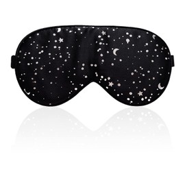 100% Silk Sleep mask with Adjustable Strap,Comfortable and Super Soft Eye mask Ultimate Sleeping aid,blindford Silver Moon