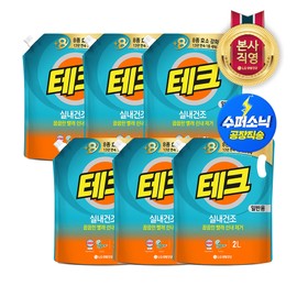 Tech indoor drying liquid refill 2L (regular) x 6 / 테크 실내건조 액체 리필 2L(일반) x 6개