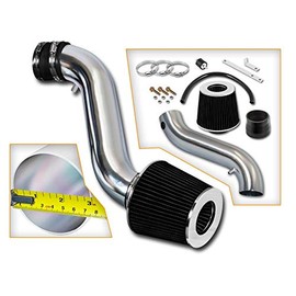 Rtunes Racing Short Ram Air Intake Kit + Filter Combo BLACK Compatible For 05-09 Chrysler 300 Touring/Limited / 05-09 Dodge Magnum/Charger 3.5L V6 …