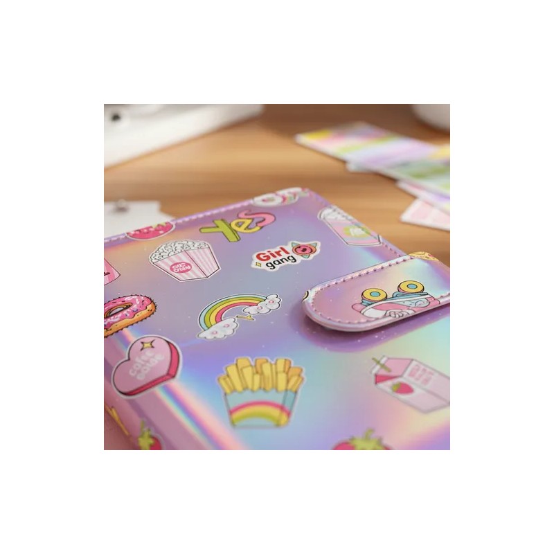 Bolsa De Carpeta Carpeta Planner A6 Cartoon Macaron Rosa