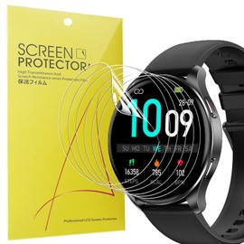 Blueshaweu Screen Protector Compatible with Blackview Smartwatch 1.43 Inch W40, HD Clear Flexible TPU Screen Protector [Pack of 6] Compatible with Blackview W40 Smartwatch (Transparency)