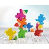 Selecta 62039 Zwergenstapel, Stapelspielzeug aus Holz, 7 Stück