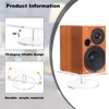 MECCANIXITY 1 Set Clear Acrylic Speaker Stands,9x7 Tray Desktop Speaker