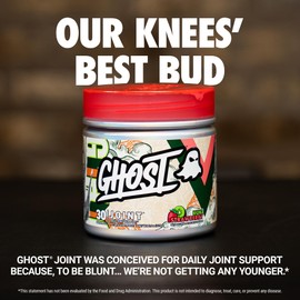 GHOST Joint Supplement, Kiwi Strawberry (30 Servings) - Daily Joint Maintenance Supplement for Men & Women - Glucosamine HCL, Chondroitin Sulfate & Curcumin - Cartilage, Bones & Joint Support