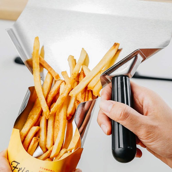 Okuyonic French Fries Scooper, Multifunctional Seamless French Fries Shovel for Popcorn