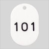 3 Small Digit White 101-200 Number Tag