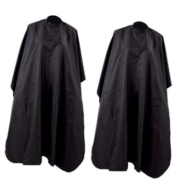 WOONEKY 2pcs Professional Dresses Black Wrap Shawl Hair Apron Salon Haircut Apron Hair Cutting Cape Hair Cutting Apron Shampoo Capes Hairdressing Waterproof Hairdressing Cape Cloak