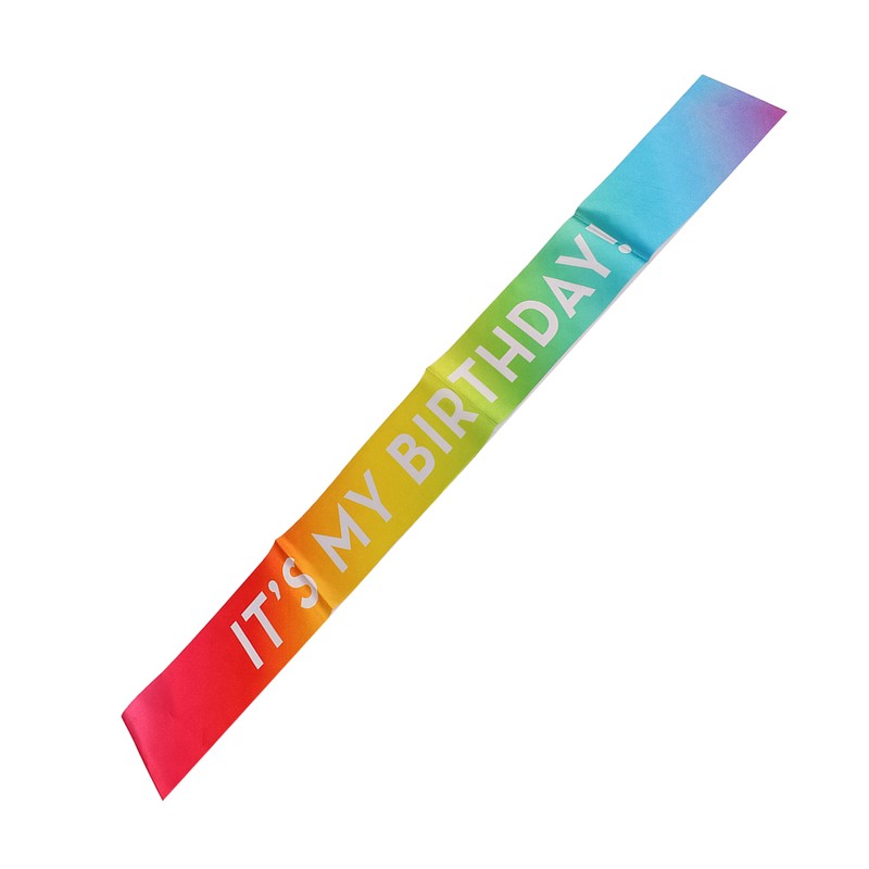 6 Pcs Birthday Sash Reusable Soft Comfortable Colorful Satin Birthday