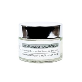 Crema Facial con Ácido Hialurónico y Q10 - Hidratante Intensivo, Reductor de Arrugas y Aumento de Elasticidad (60 g) - Tratamiento Antiarrugas para Todo Tipo de Piel