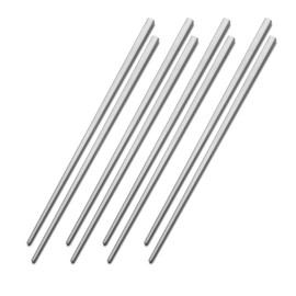 Studio Nova Stainless Steel Chopstick Set, 4-Pair, Silver