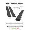 3 x 300 mm black flex hinges with low profile,