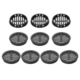 sourcing map 10Pcs 60mm/2.4in Air Vents Circular Soffit Vents, Black Plastic Soffit Vent Cover for Bathroom Home, Office, Kitchen, Cabinet, Wardrobe