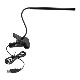 USB Rechargeable Touch Sensor LED Desk Table Lamp Flexible Clip On Book Light Black