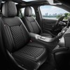 ZenRide Front Car Seat Covers 2PCS,3D Design Nappa Leather Waterproof