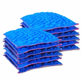 Durable Quilted Dish Cloth for Washing Dishes - Reusable Scouring Pad- Sponge Alternative for Non-Scratch Cleaning Sink Scrubber - for Dishes, Tiles, Floor and Other Surfaces - Pack of 12