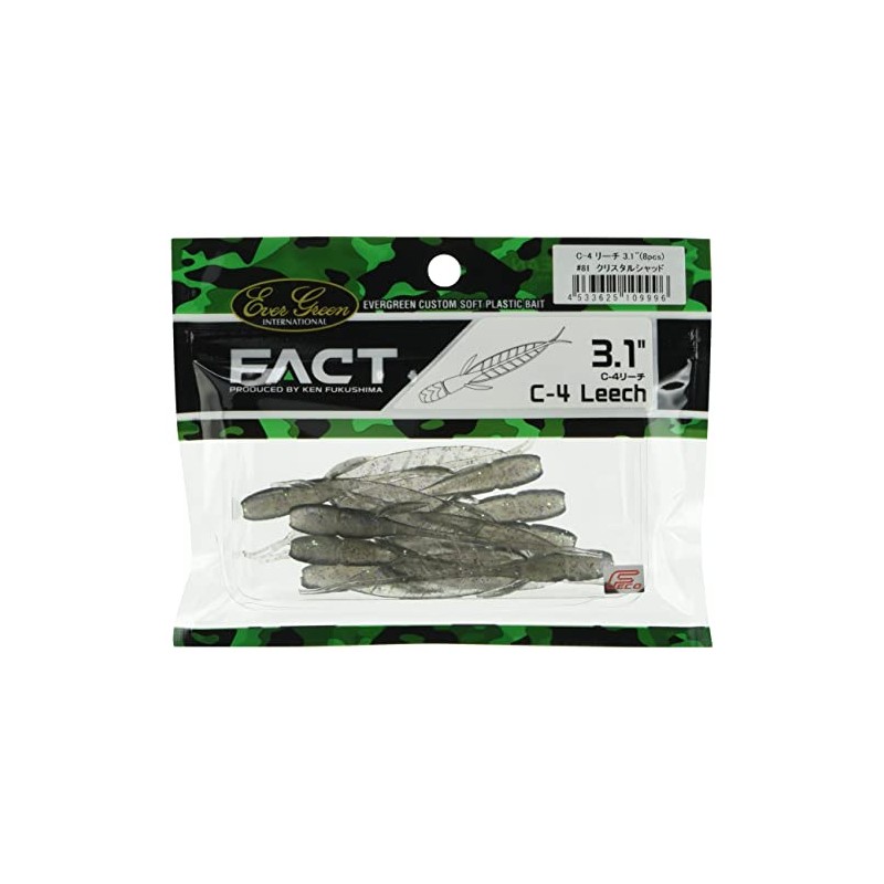 EVERGREEN Worm C-4 Reach 3.1" Crystal Shad #81 Lure