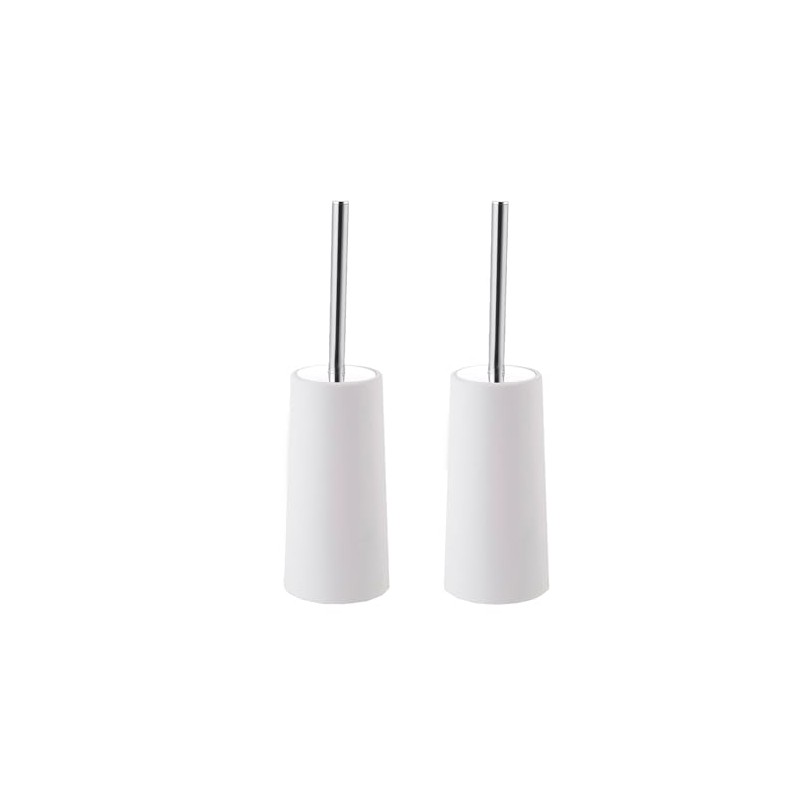 Juego de 2 Cepillo para Sanitario con Base, 37cm Blanco
