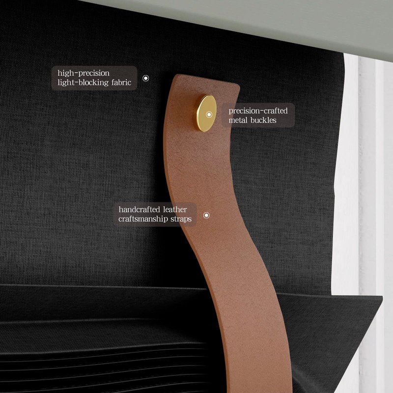 100% Blackout Classroom Door Window Curtains,Privacy Tie up Shade Thermal