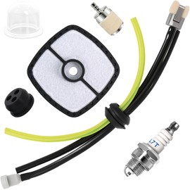 Podoy SRM210 Air Filter RePower Kit with Spark Plug Primer Bulb Fuel Line Hose Compatible with Echo SRM225 GT-200R PE-200 PPF-210 SRM-210 SRM-210SB SRM-211 SRM-2100 SRM-2400 GT-2000