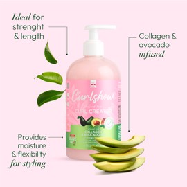 ORS Olive Öl Curlshow Curl Creator Infused with Collagen & Avocado Öl für Stärke und Länge (16.0 oz)