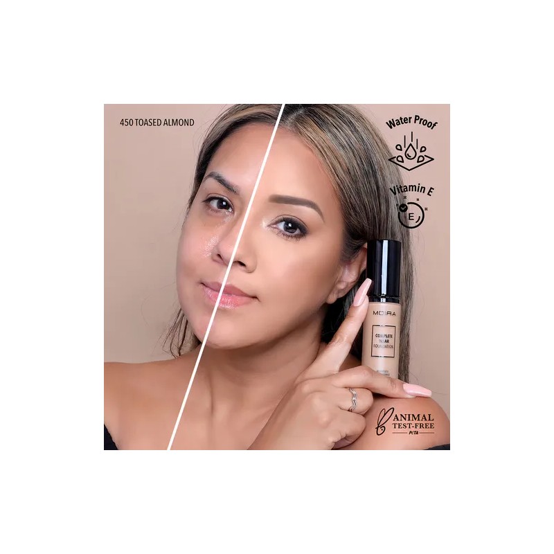 Base De Maquillaje Lquida Moira Complete Wear Foundation Acabado Mate