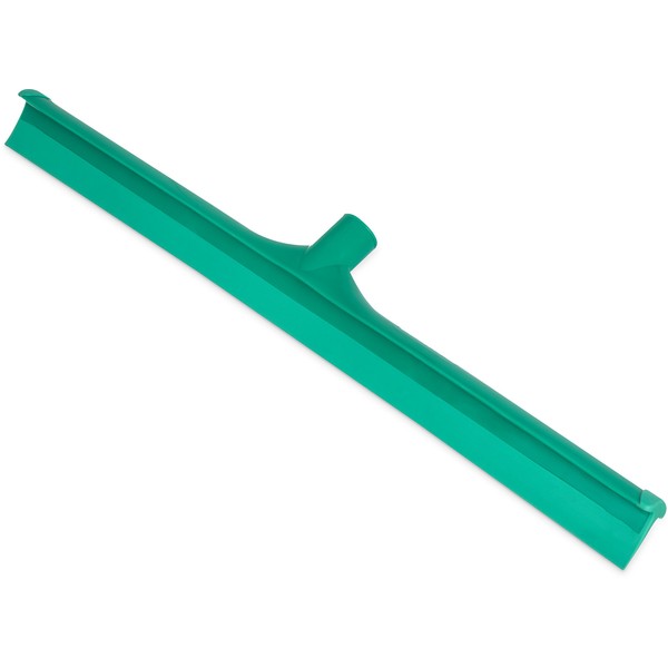 Carlisle 3656809 Solid One-Piece Foam Rubber Head Floor Squeegee, 24" Length, Green (Pack of 6)