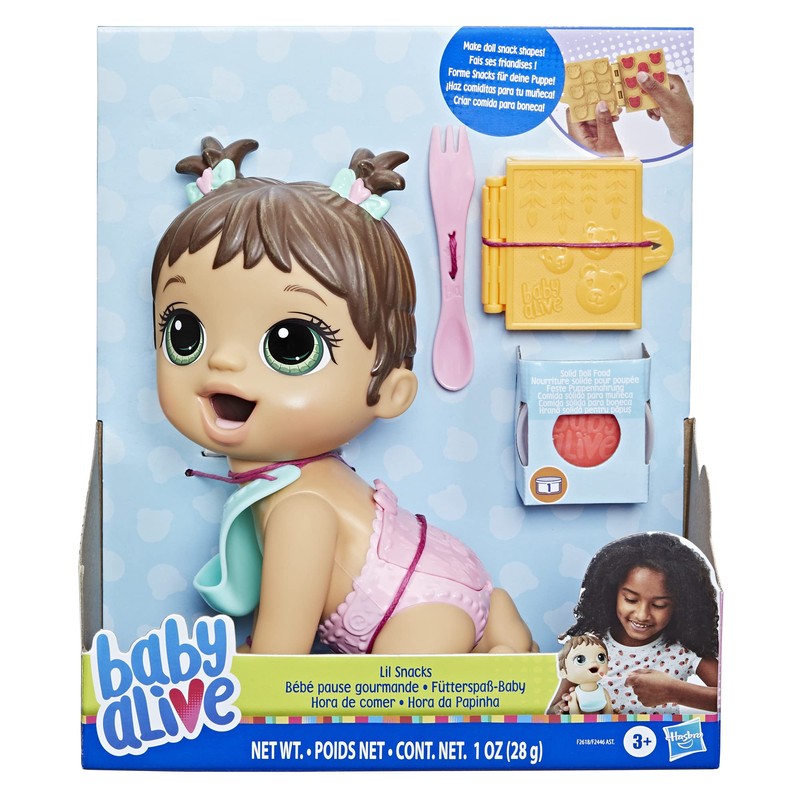 Baby Alive Lil Snacks Doll, Eats and Poops, Snack-Themed 8-Inch