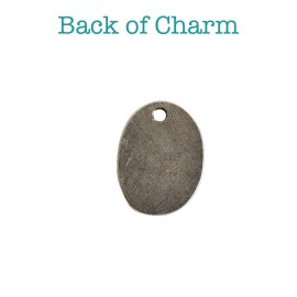 Nunn Design Antique Silver Oval Pendant Stamping Blank Tag Charm Nunn Design Jewelry Supply