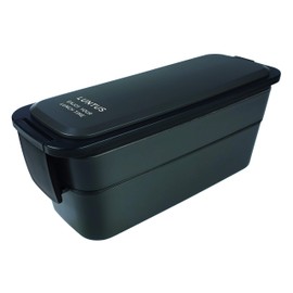 Asbel A3527 Lantas FC-T800 Lunch Box, Easy to Put in Bag, 28.7 fl oz (800 ml), Black, Slim Design