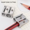 VBRHFRIF 6 Pieces Pencil Sharpener, Single and Double Hole Pencil