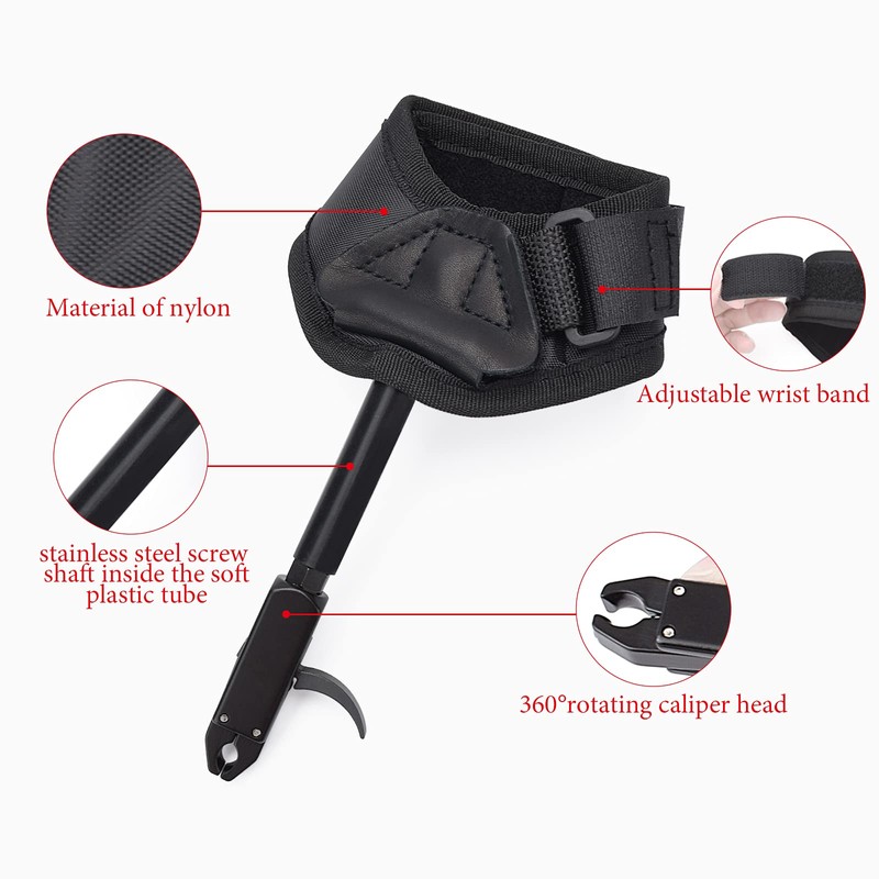 Elong Compound Bow Quick Shot Release Buckle Strap Black Trigger