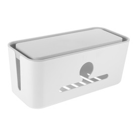 SHINEOFI Cord Storage Box Cable Management Organizer with Ventilated Lid for Home Office Durable Scratch Resistant Wire Holder for Chargers Power Strips and Cables Multifunctional Wire