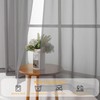 Gwine Charcoal Grey Sheer Kitchen Curtains 36 Inch Length, Light