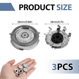 EuAcesry SH50 Shaving Head Replacement Blades Replacement Shaving Head, 3 Pieces Replacement Shaving Heads, Razor Replacement Heads Compatible with, Series 5000 (S5xxx) S5000 5077 5079 5351 5050 5210