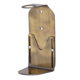 Kuishi Wall-Mounted Brushed Gold Soap Dispenser Bracket | 250-300ml Single Bottle Holder for Kitchen Bathroom | Ideal for Home, Hotel & Commercial Use - Bottle Not Included